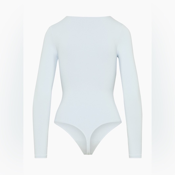 Aritzia Babaton Contour Crew Longsleeve Bodysuit Cruise Blue XS *LNWOT* - Picture 9 of 11